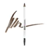 Wet n Wild Brow-Sessive dual-ended eyebrow pencil with a built-in spoolie brush and a brown pigment swatch against a white background.