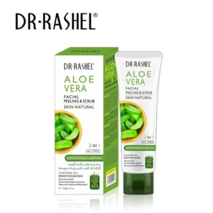 Dr Rashel Aloe Vera 2 in 1 facial peeling and scrub tube 100g for clear skincare in Karachi