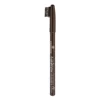 Essence Eyebrow Designer Pencil in shade 02 Brown featuring a built-in brush cap for brow grooming and makeup application.