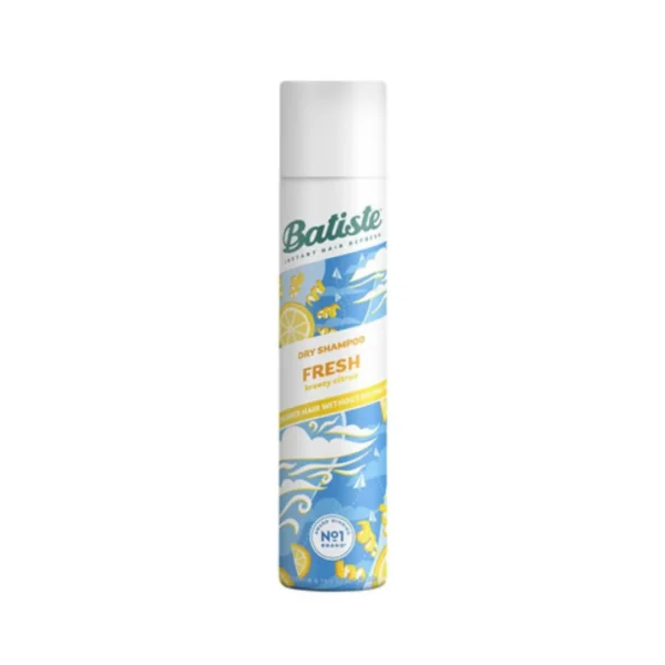 Batiste fresh breezy citrus dry shampoo 200ml spray can for quick volumizing haircare in Karachi