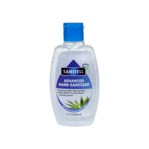 Sanitell advanced hand sanitizer 80ml bottle with moisturizing aloe vera for personal skincare in Karachi