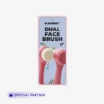 Bleuface dual sided facial cleansing brush with soft bristles and silicone exfoliator in packaging
