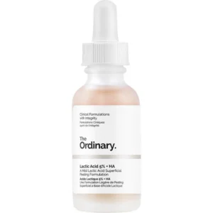 The Ordinary Lactic Acid 5 percent plus HA mild exfoliating serum bottle for original skincare in Karachi