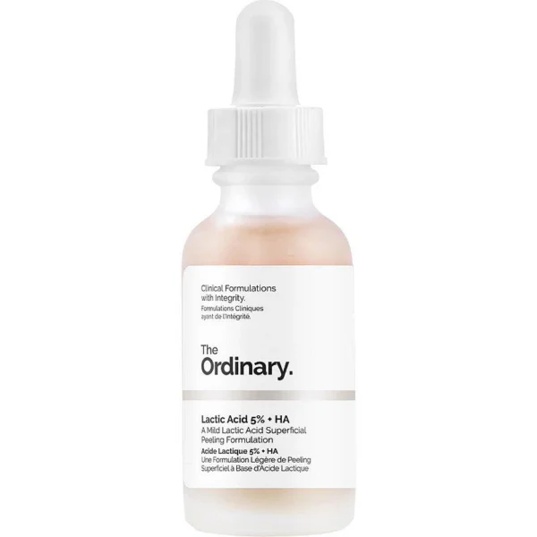 The Ordinary Lactic Acid 5 percent plus HA mild exfoliating serum bottle for original skincare in Karachi